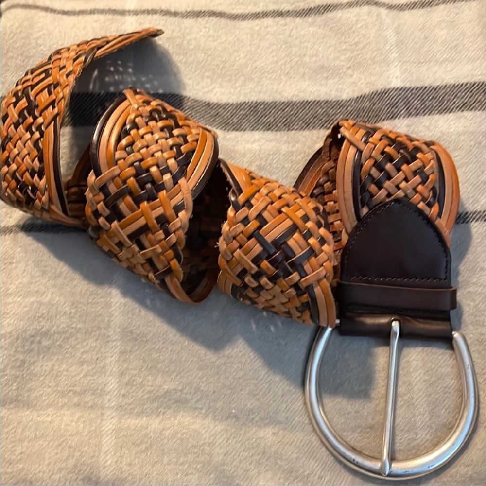 Linea pelle Browns woven Leather Belt size M